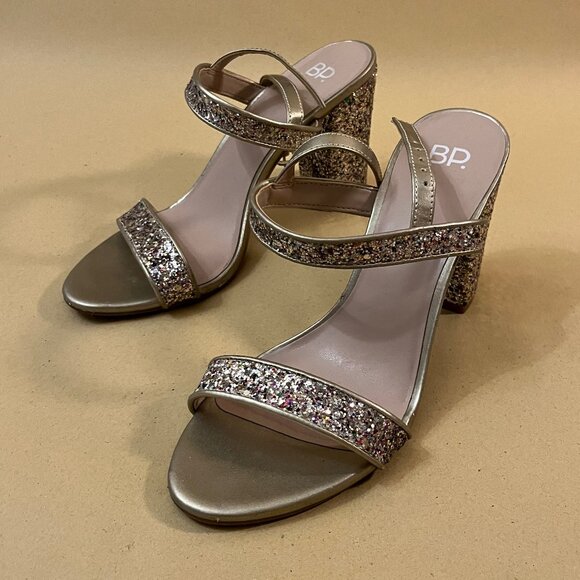 BP. Lula Block Heel Slingback Sandal In Multi Glitter - Picture 2 of 9